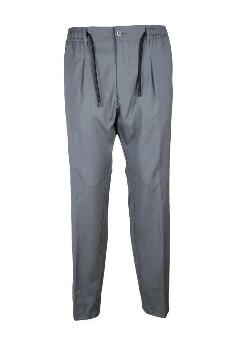 Cruna Tailored Grey Virgin Wool Trousers