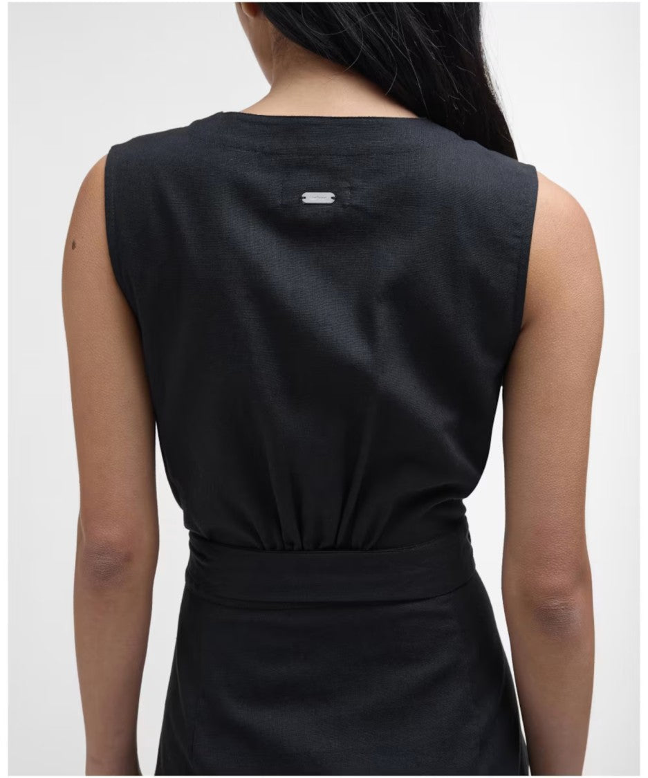 Barbour Sleeveless V-Neck Midi Dress