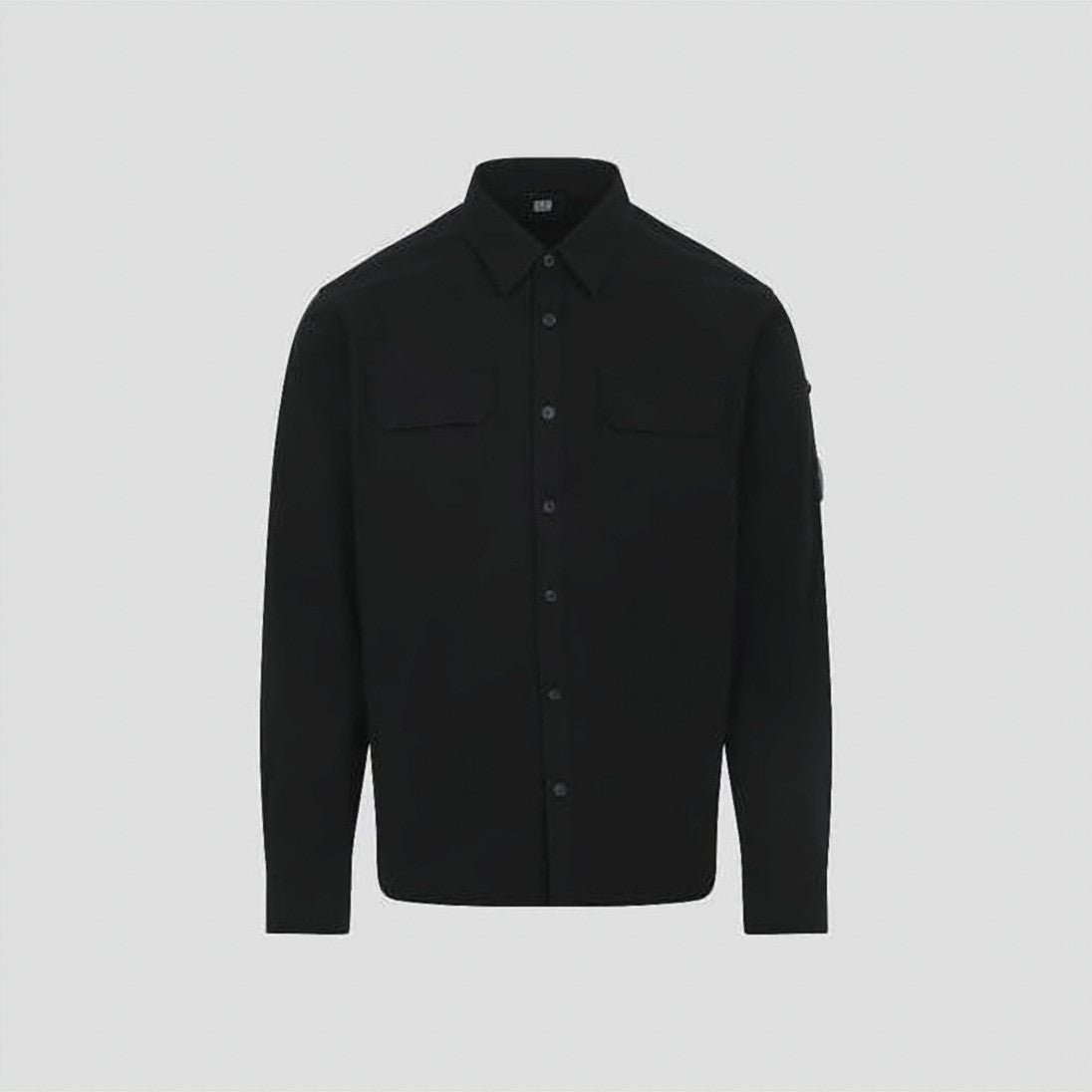 C.P. Company Long-Sleeve Shirt With Classic Collar And Circular Lens Detail