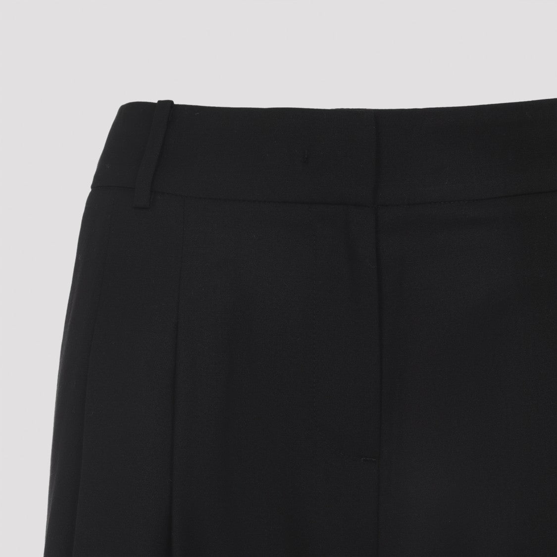 The Frankie Shop Black Lyocel Gelso Pleated Trousers