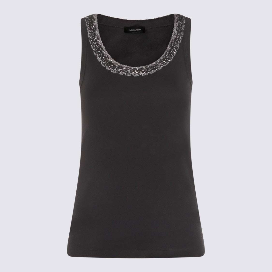 Fabiana Filippi Navy Cotton Top