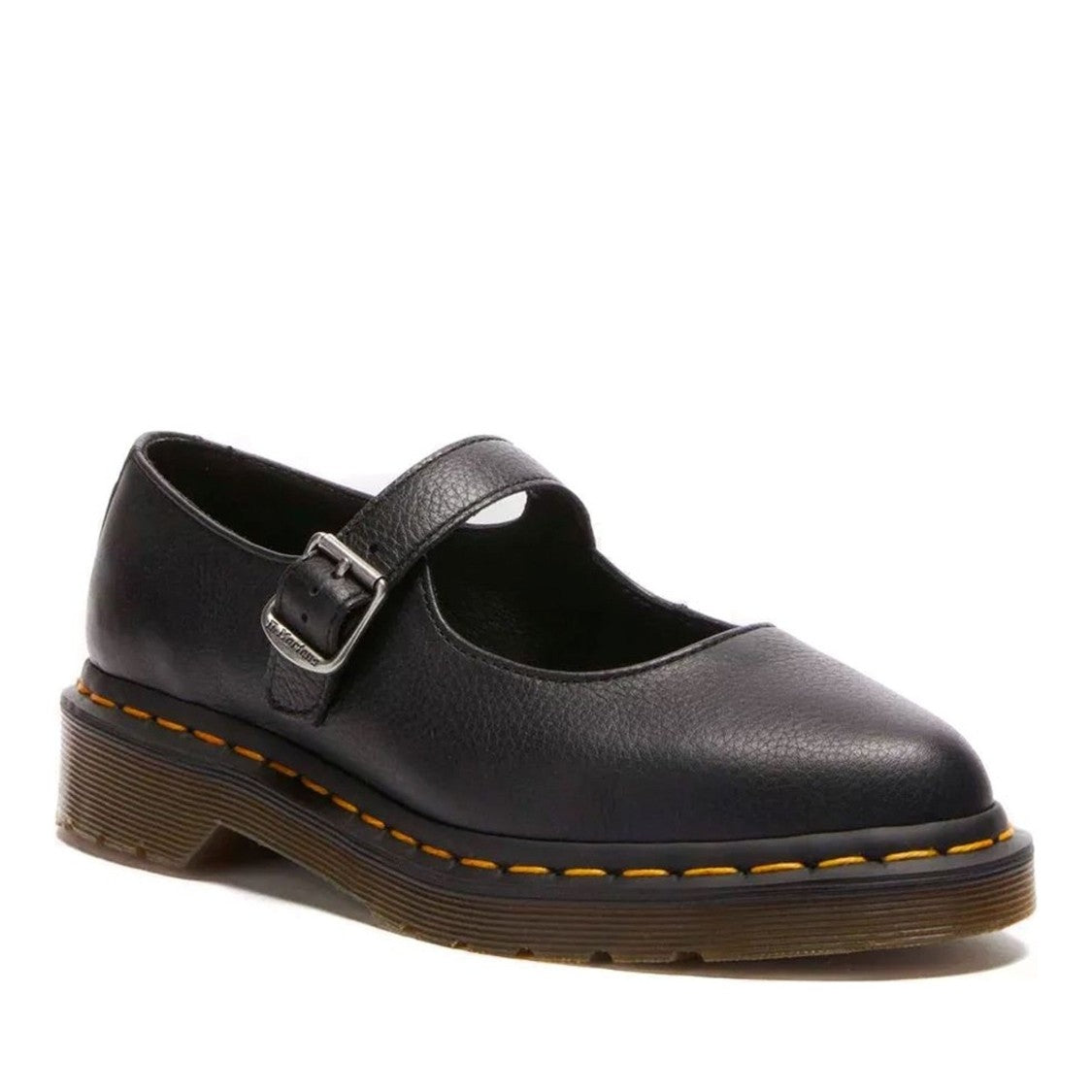 Dr. Martens Black Elphie Translucent Sole Leather Flats