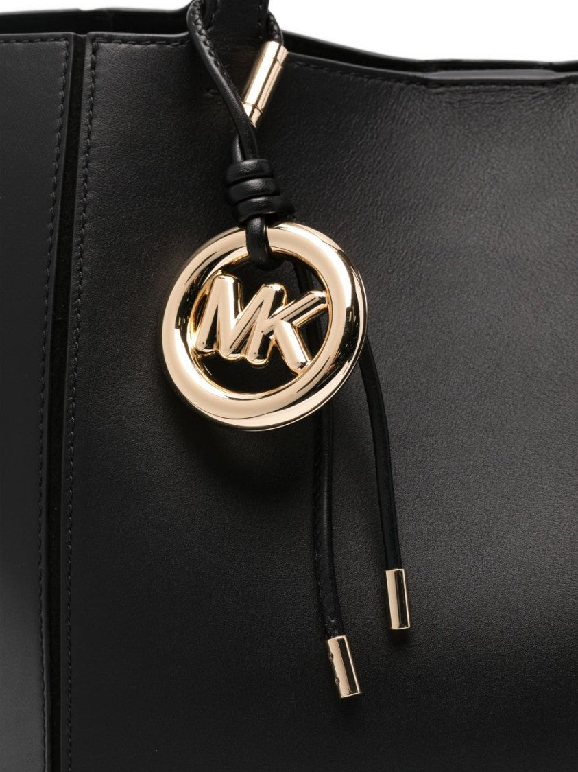 Michael Kors Structured Black Calf Leather Tote Bag