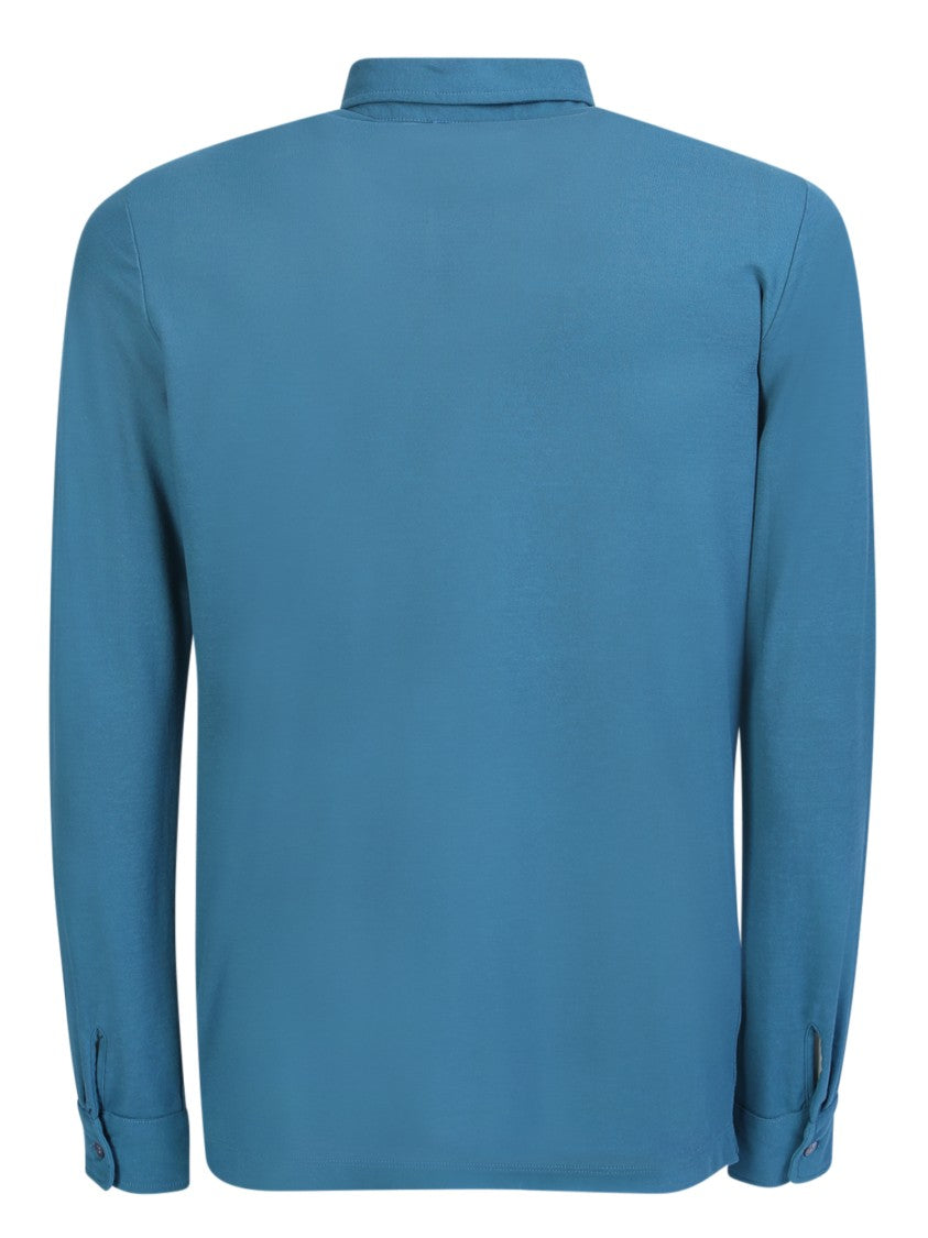 Zanone Blue Cotton Shirts