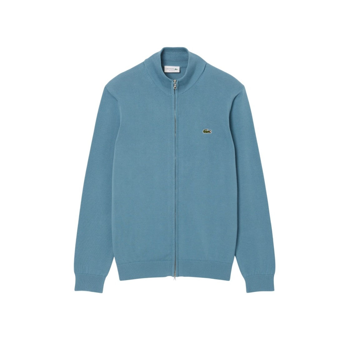 Lacoste Zip-Up Cotton Jersey Sweater