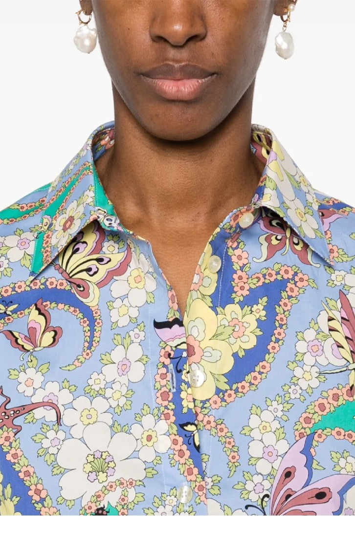 Etro Paisley And Floral Print Shirt
