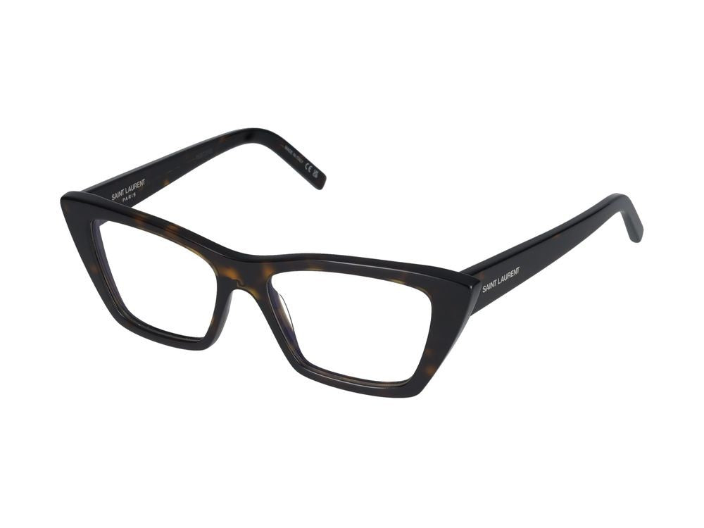 Saint Laurent Havana Oversized Cat-Eye Acetate Eyeglasses