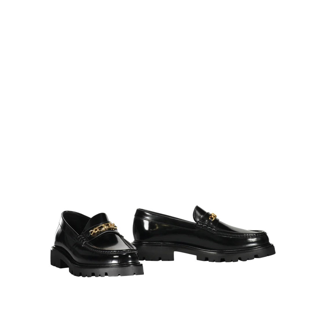 Celine Black Leather Loafers