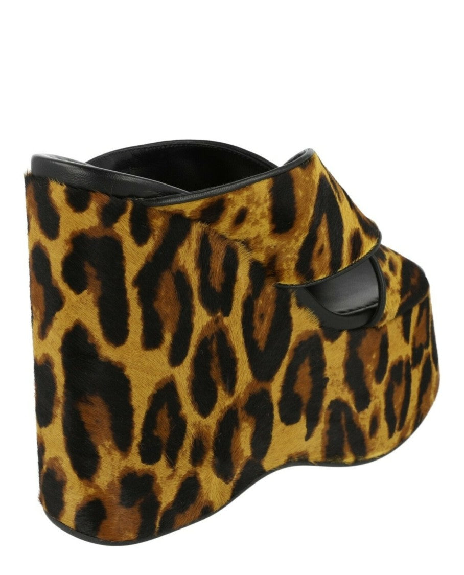 Paris Texas Leopard Print Mara Mules