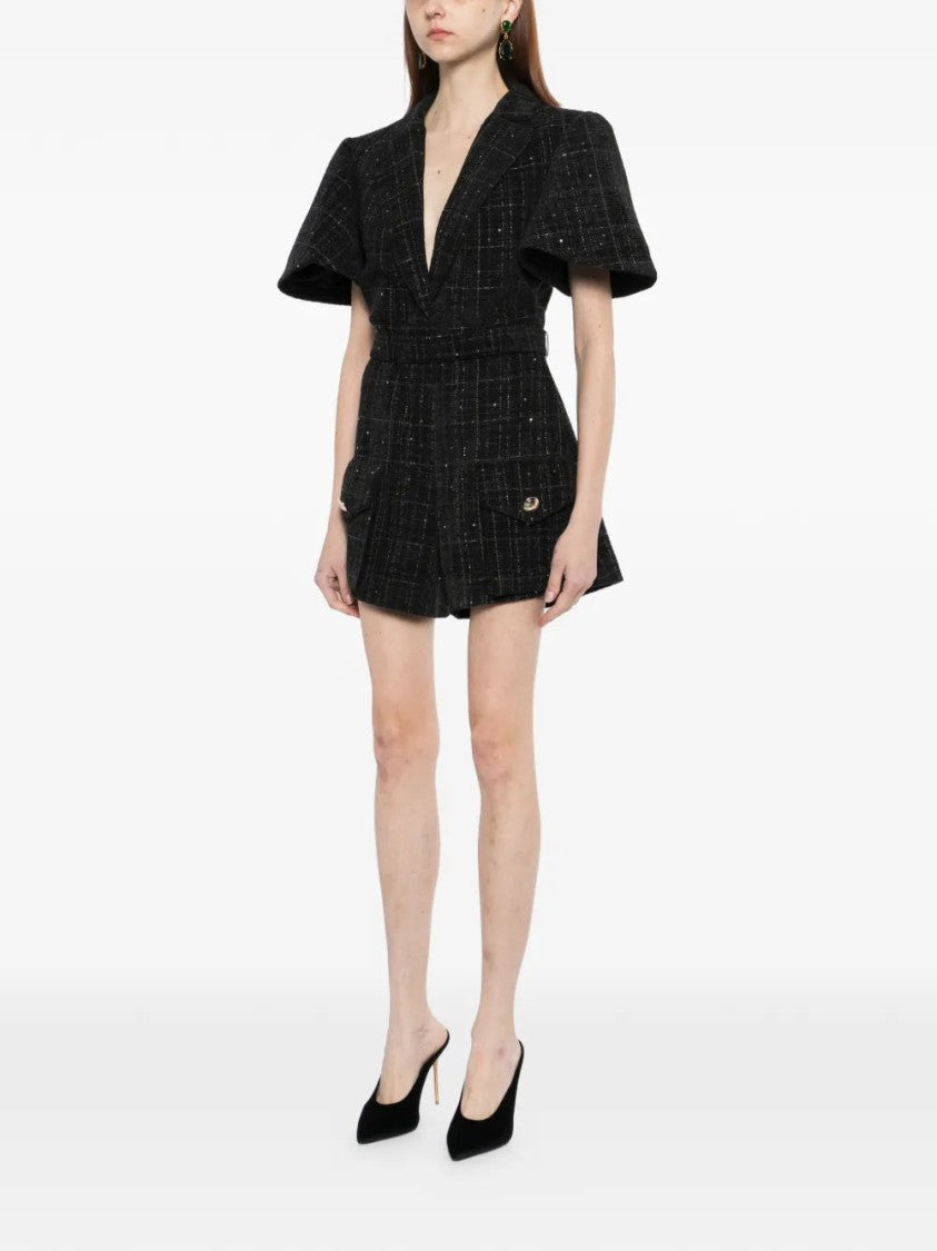 Saiid Kobeisy Tweed Short Jumpsuit