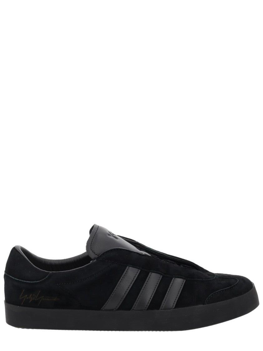 Y-3 Gazelle Black Leather Embossed Sneakers