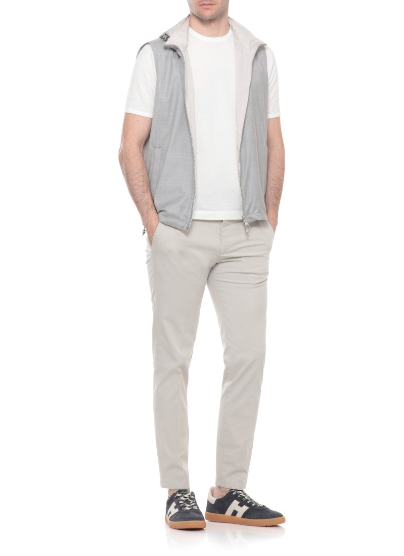 Montecore Grey Wool Reversible Hooded Jacket