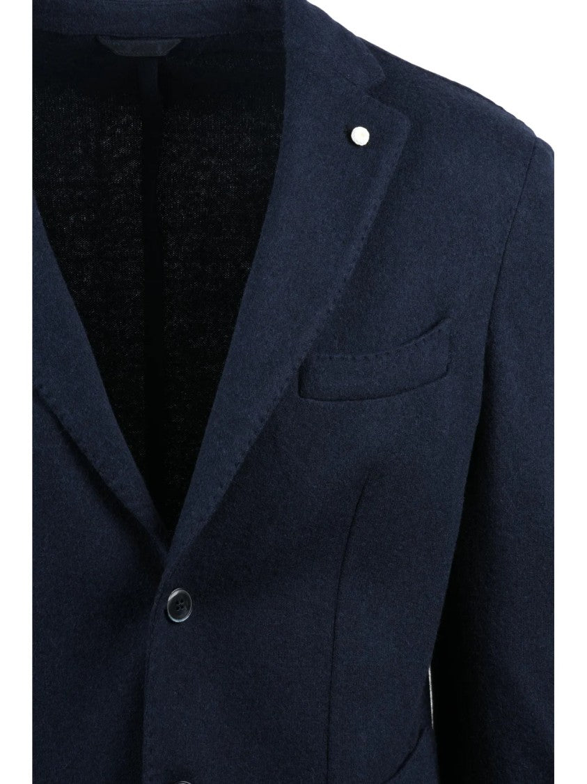 Luigi Bianchi Rounded Wool And Polyamide Blend Jacket