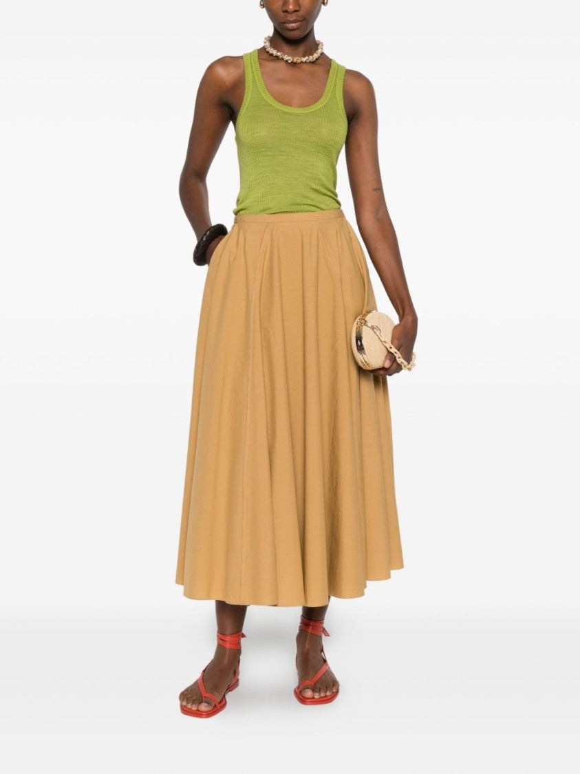 Forte Forte A-Line Beige Skirt With Soft Pleats