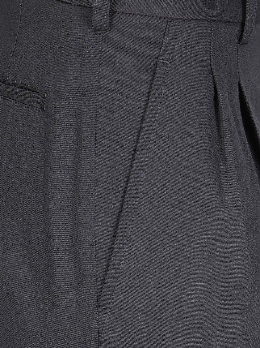 Comme Des Garçons Tailored Neutrals Wool Pants With Classic Silhouette