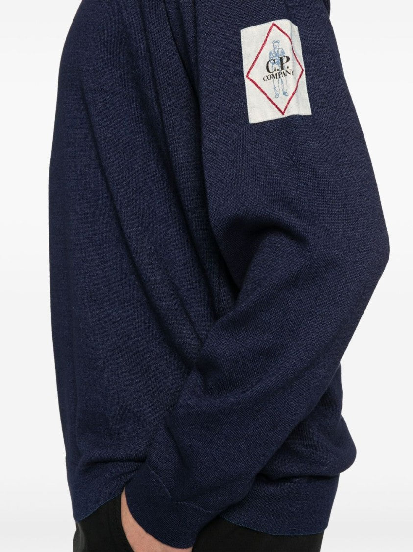 C.P. Company Crew Neck Sweater With British Sailor Patch