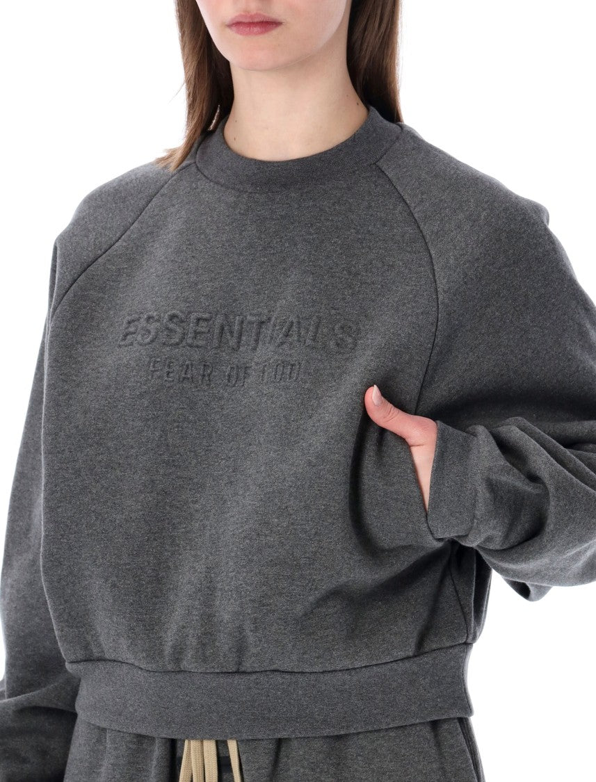 Fear Of God Essentials Grey 90’S Raglan Crewneck Sweatshirt