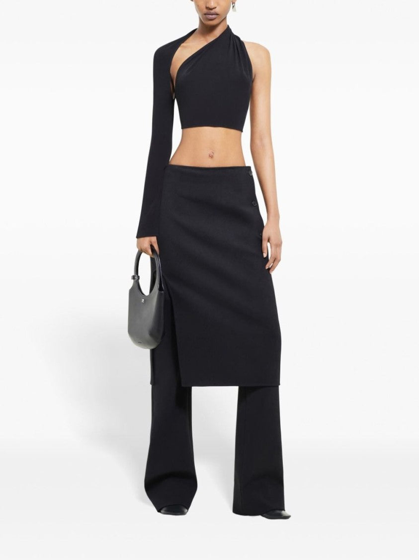 Courrèges Wool Blend Black Skirt