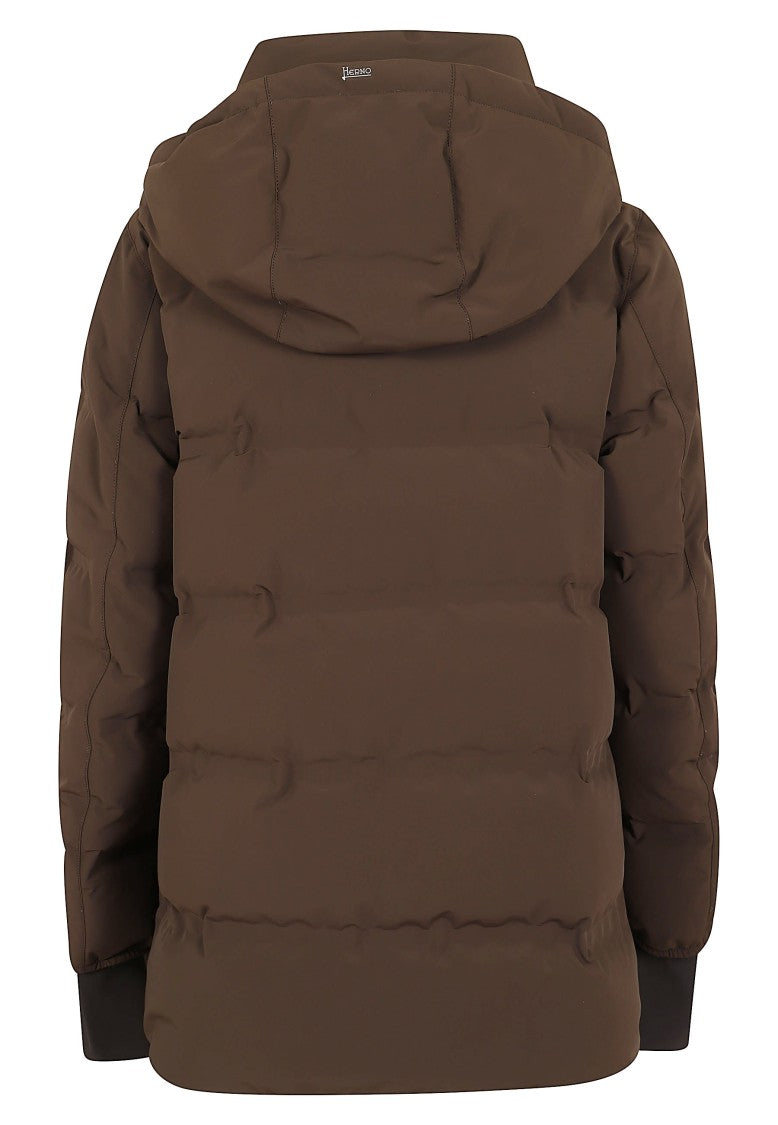 Herno Medium-Length Down Jacket With Gore-Tex Windstopper And Removable Hood