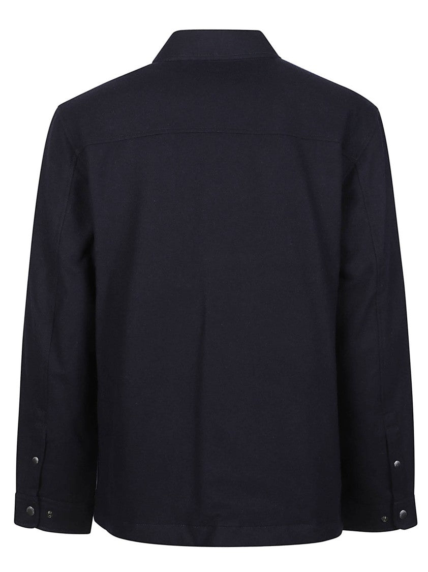 Woolrich Alaskan Black Wool-Blend Shirt Jacket