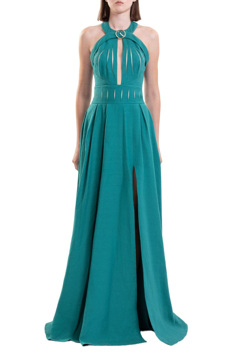 Saiid Kobeisy Vertical Cut-Out Dress