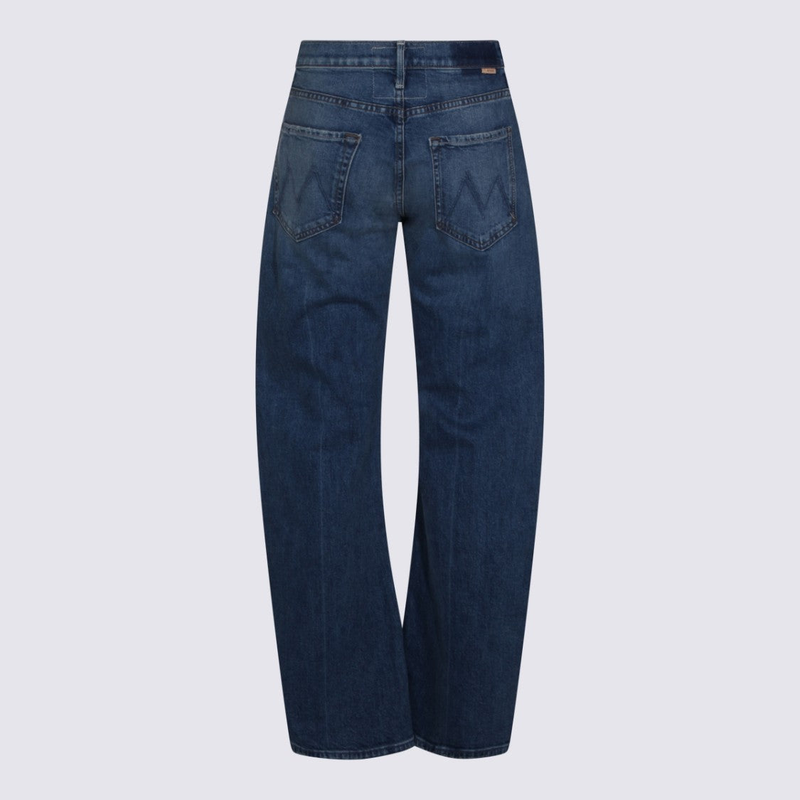 Mother Straight-Leg Blue Jeans
