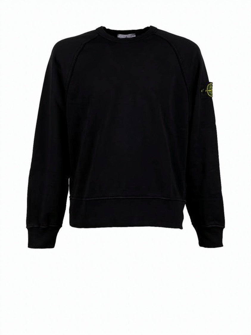 Stone Island Black Crewneck Sweatshirt