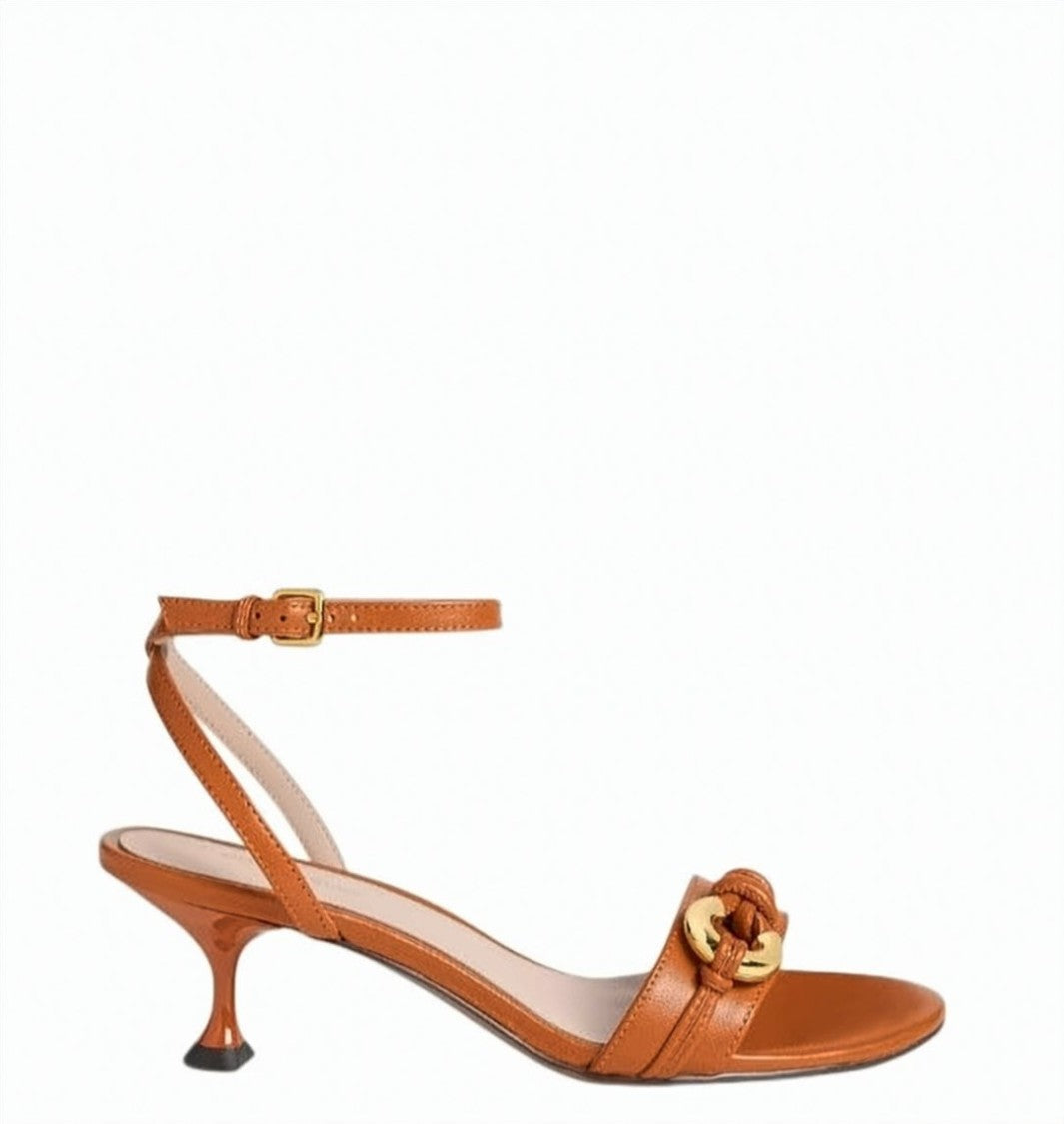 Coccinelle Finn Smooth Leather Spool Sandals