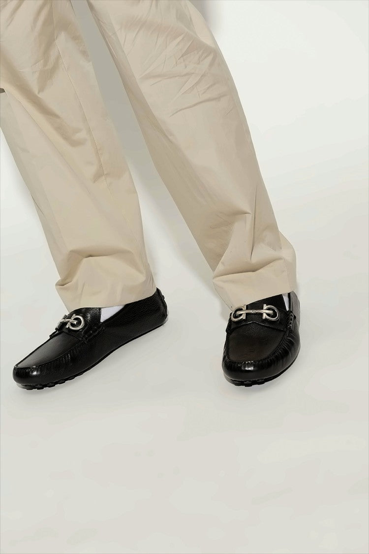 Salvatore Ferragamo Textured Buffalo Leather Driving Shoes