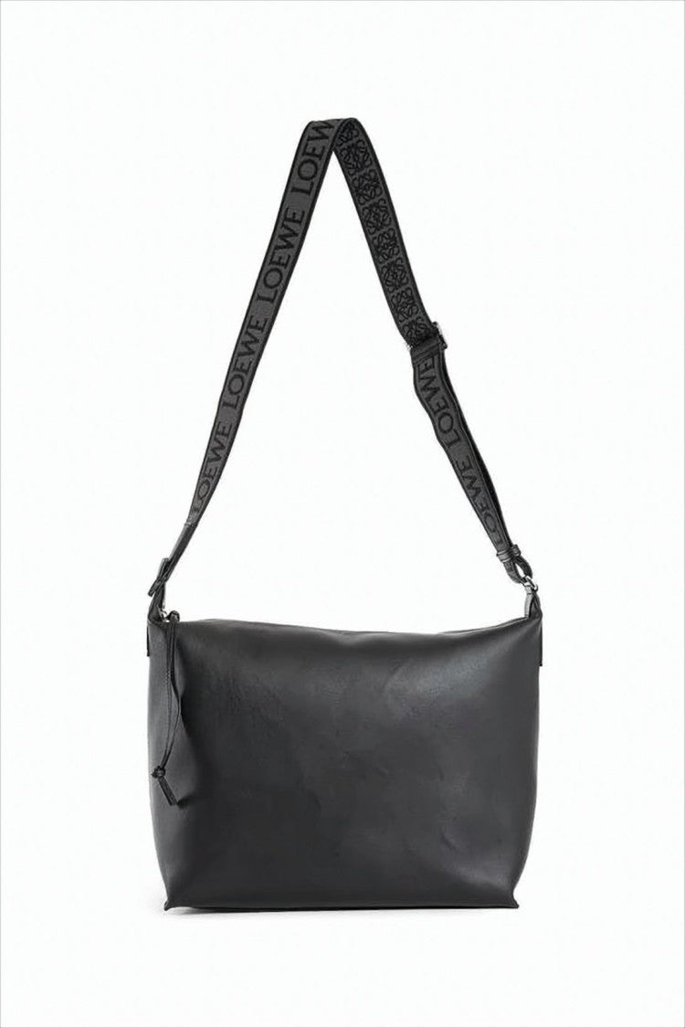 Loewe Rectangular Black Cowhide Leather Shoulder Bag