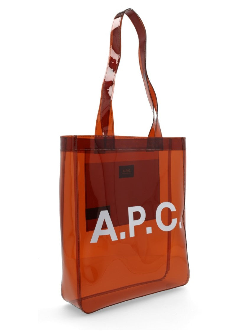A.P.C. Amber Lou Transparent Glossy Polyurethane Tote Bag