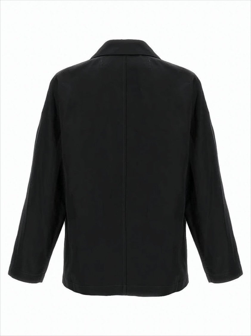 Lemaire Boxy Black Jacket With Classic Collar