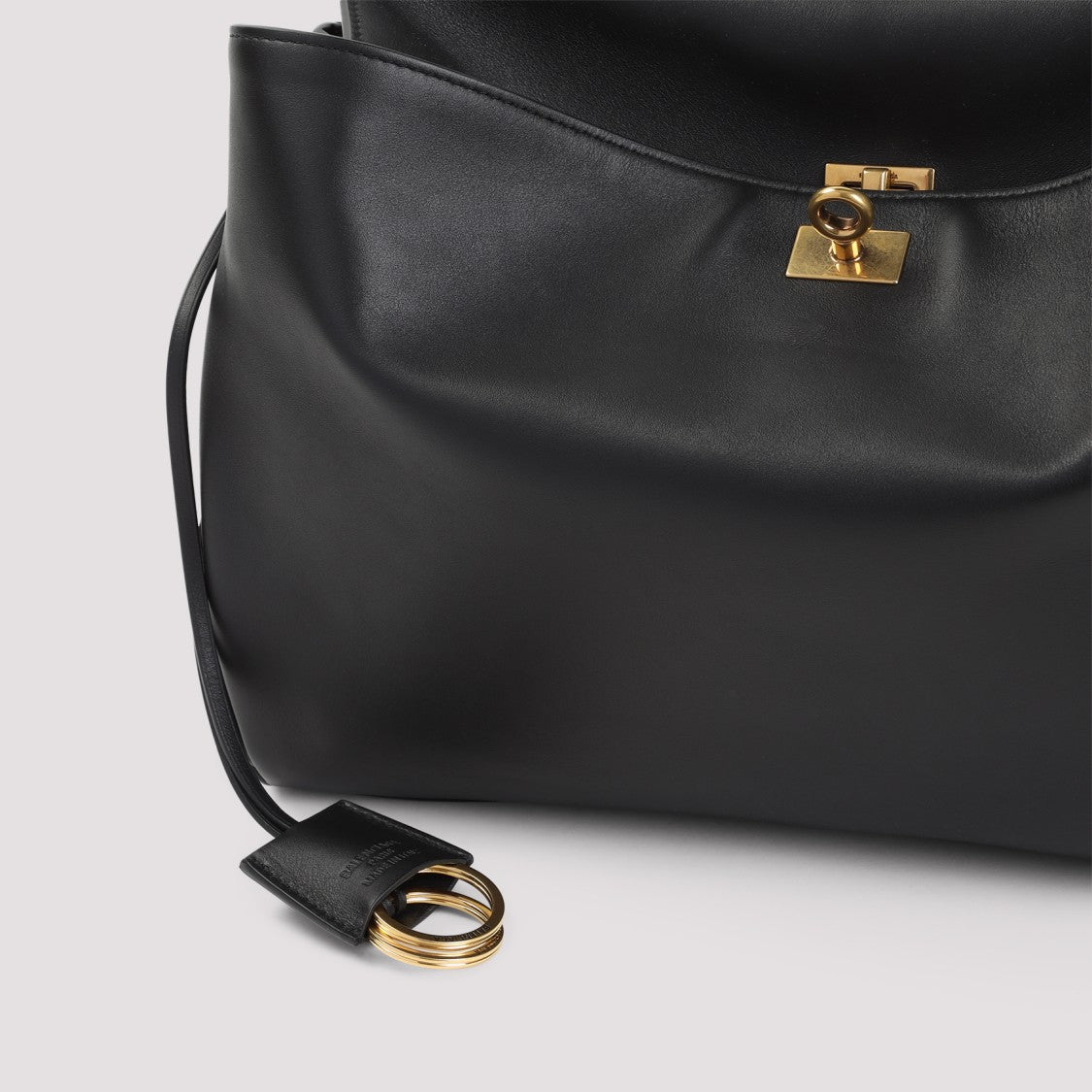 Balenciaga Rodeo Handbag In Black Calf Leather