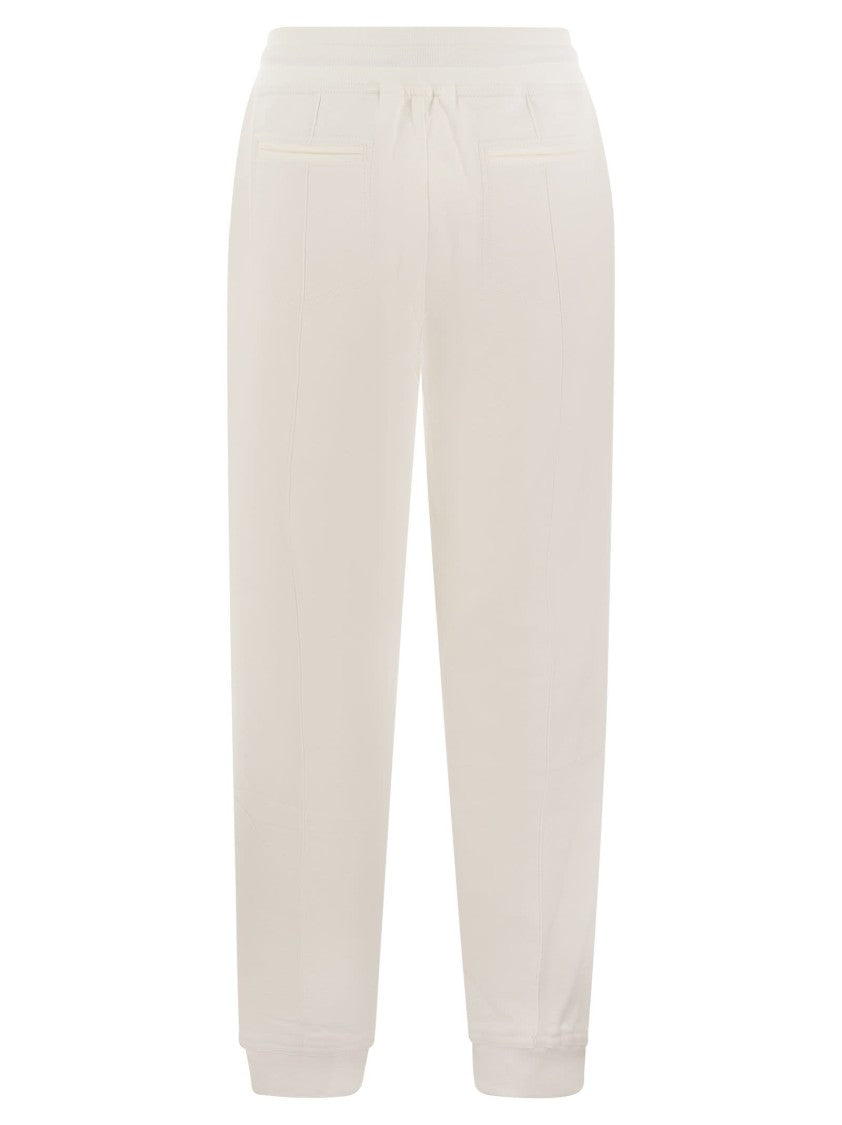 Brunello Cucinelli Cotton Fleece Trousers With Crête