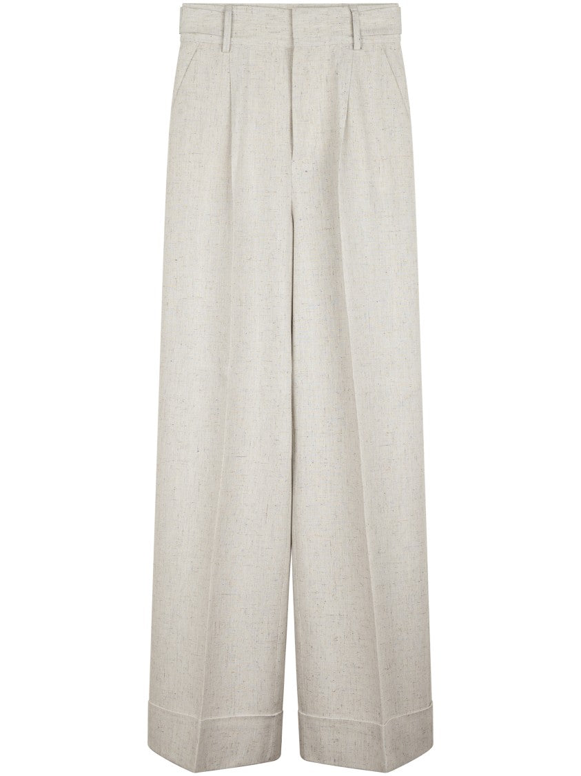 Alberta Ferretti High-Waisted Wide-Leg Trousers With Tailored Fit