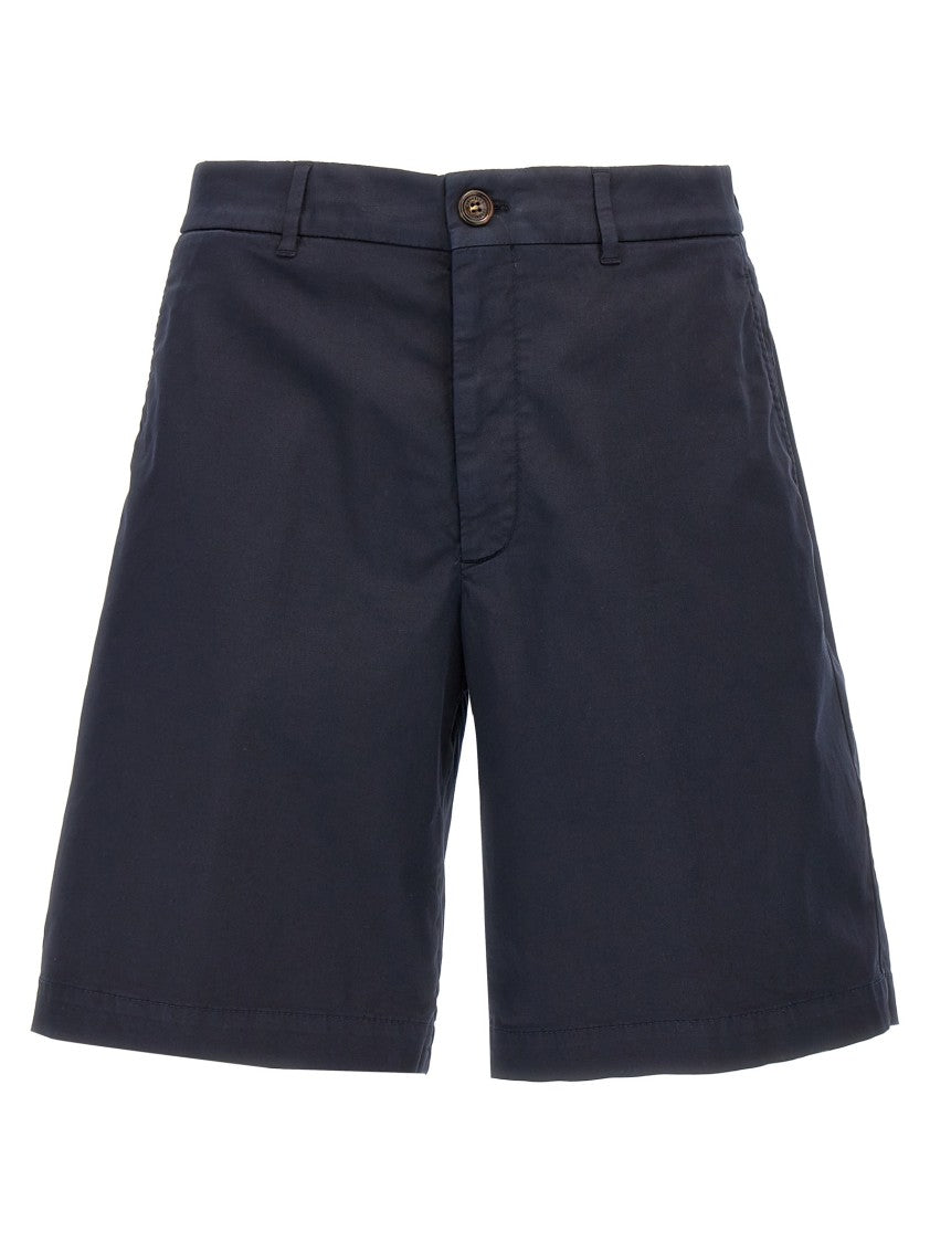 Brunello Cucinelli Black Cotton Bermuda Shorts