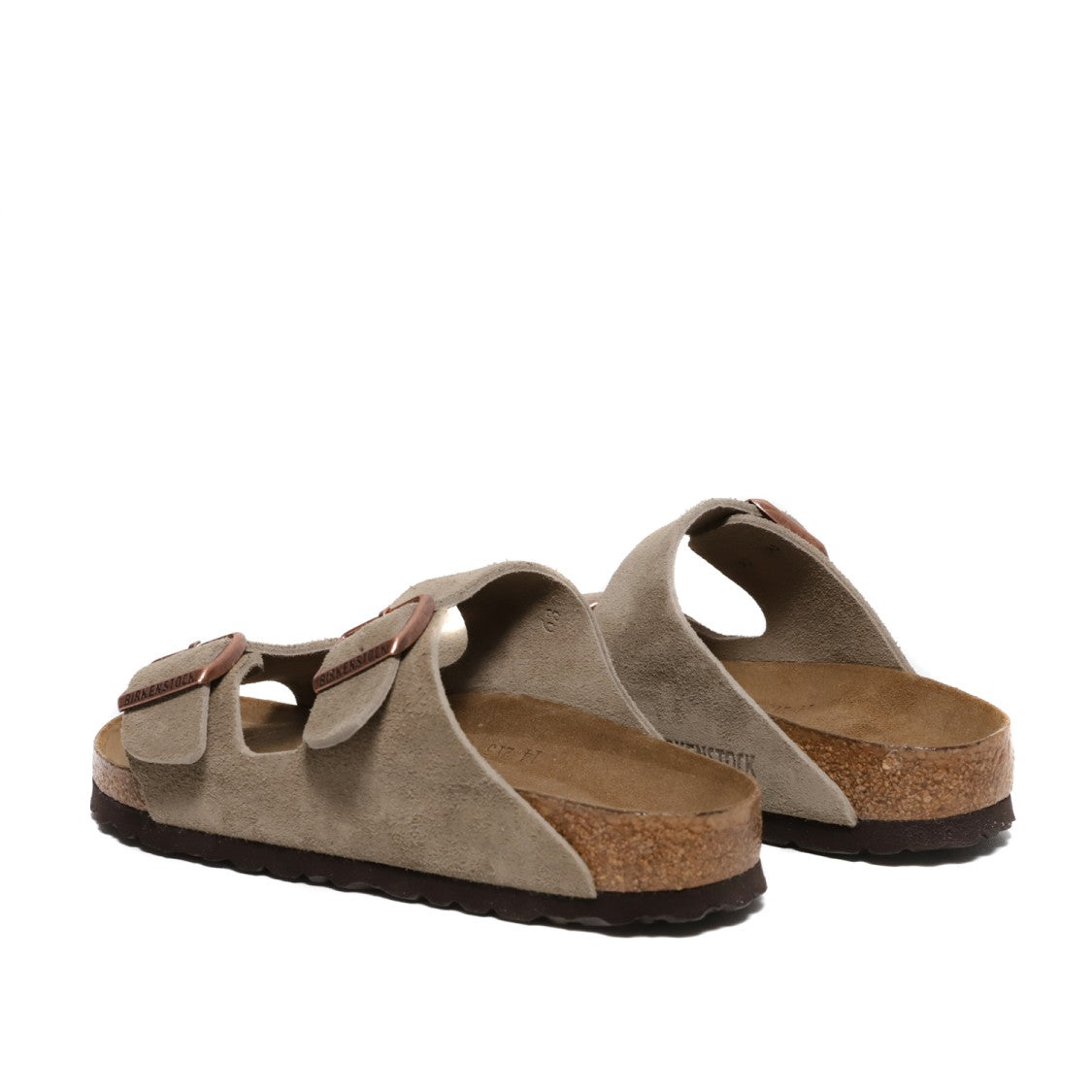 Birkenstock Arizona Sandal With Adjustable Straps In Suede Sand