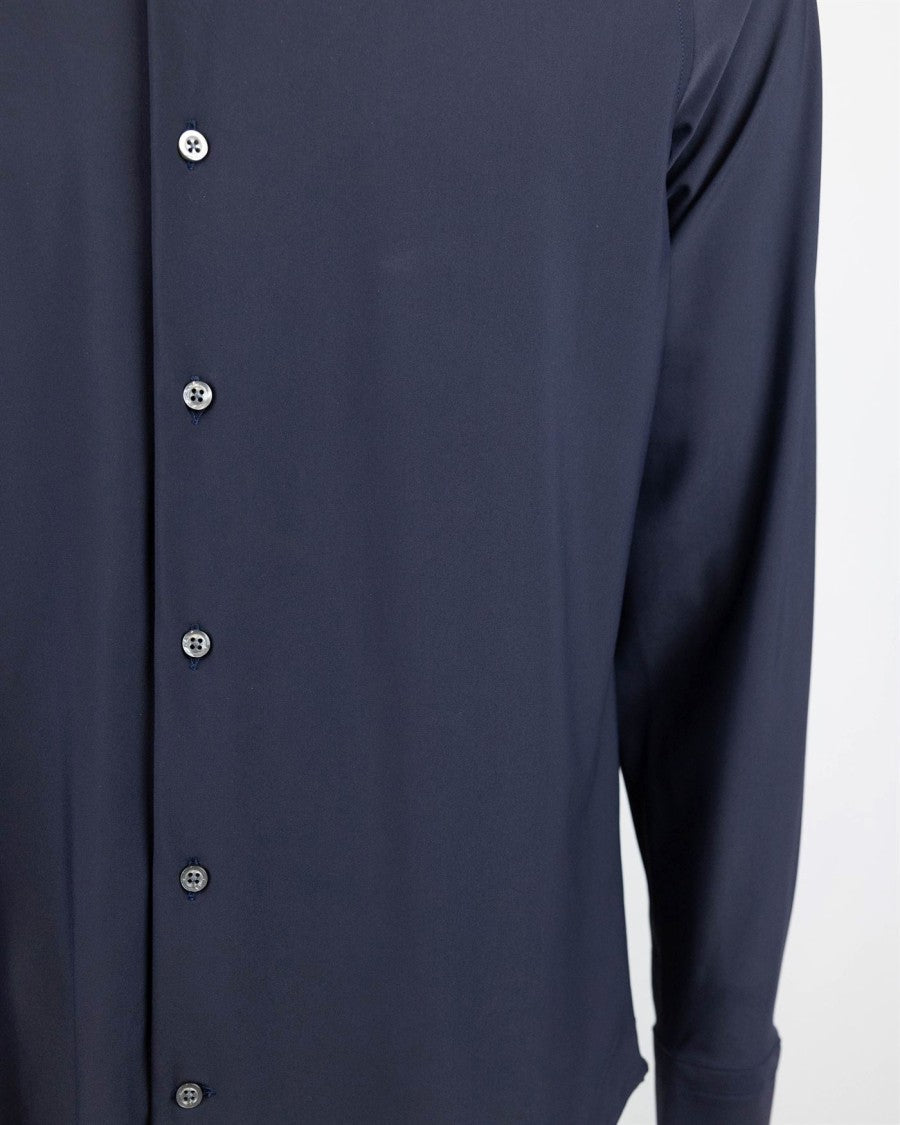 Ghirardelli Blue Slim Fit Classic Stretch Shirt