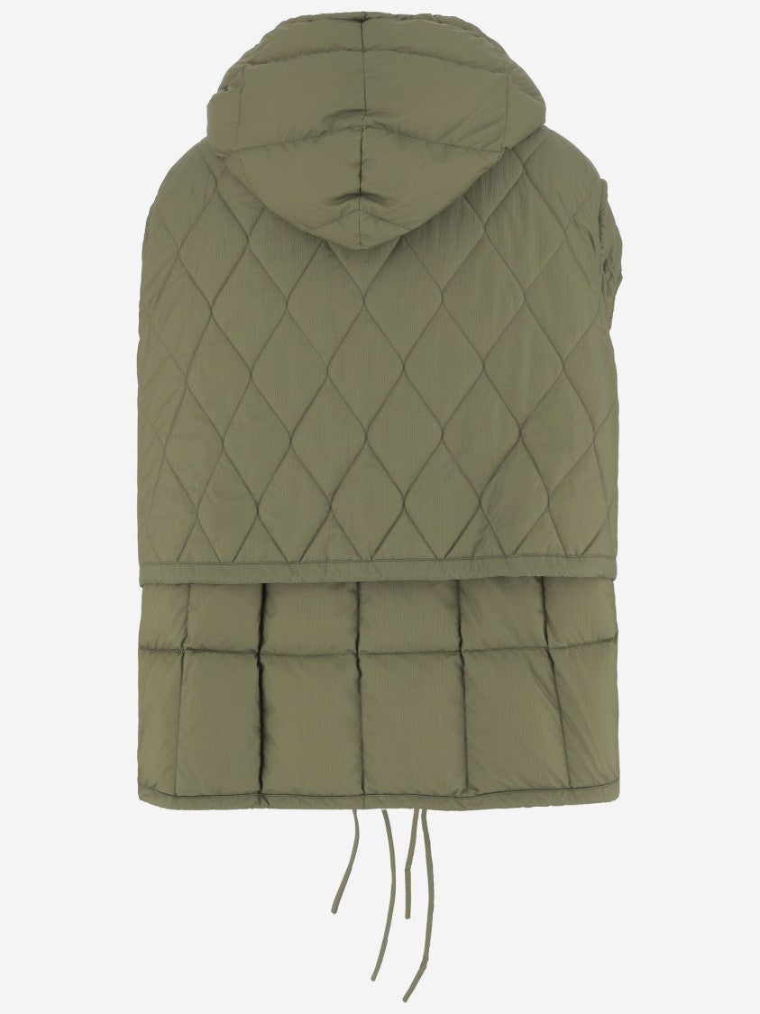 Ienki Ienki Padded Nylon Vest With Drawstring Hood