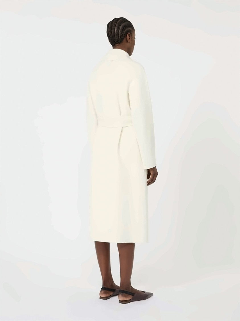 Max Mara Wrap Design Long Coat With Self-Tie Belt