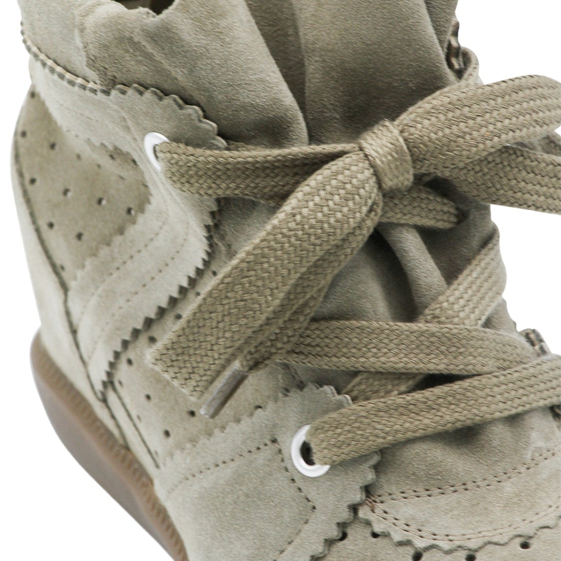 Isabel Marant High-Top Perforated Wedge Sneakers