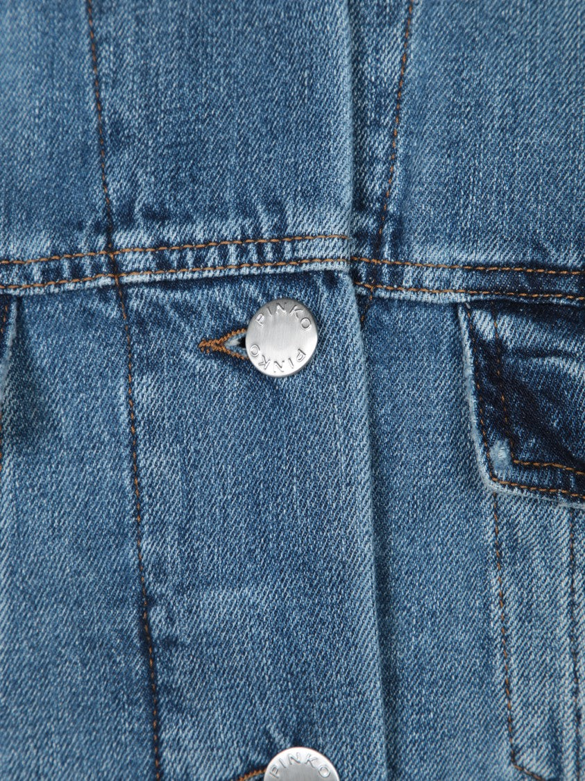 Pinko Denim Jacket With Oversized Fit