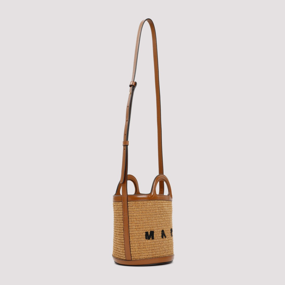 Marni Brown Tropicalia Mini Bucket Bag