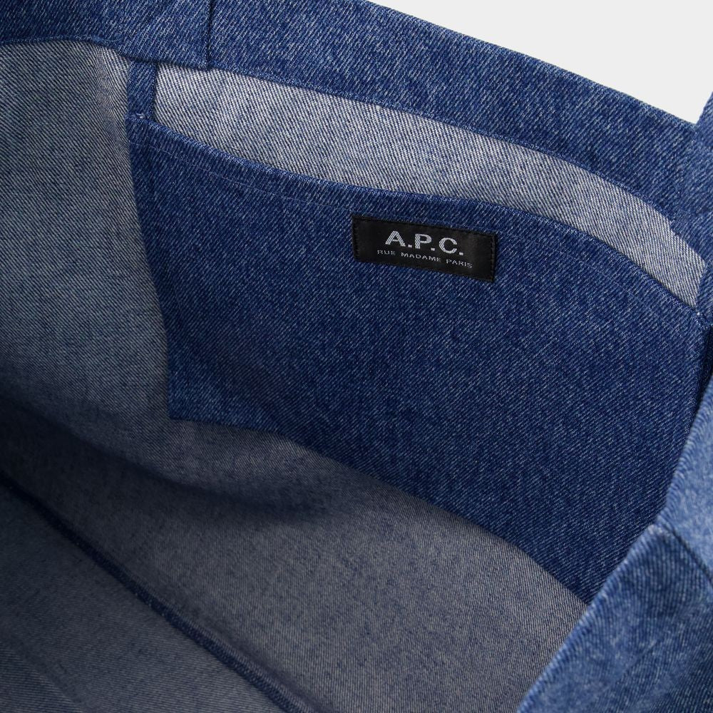 A.P.C. Diane Shopper Bag - Cotton - Blue Denim