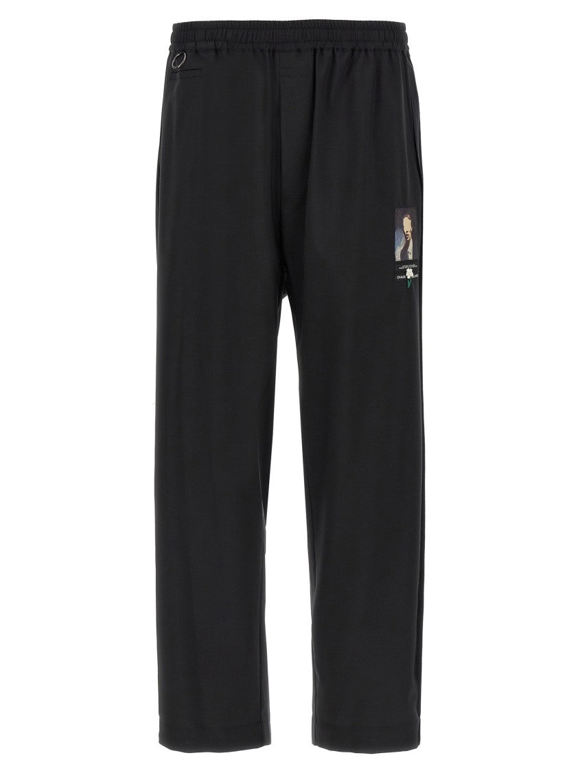 Undercover Wide Leg Pants With Beaded Embroidery