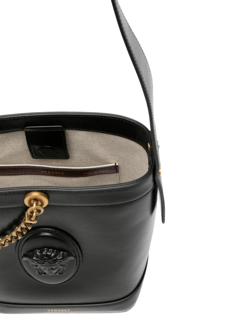 Versace Mini Bucket Bag With Medusa 95 Plaque And Gold-Tone Accents