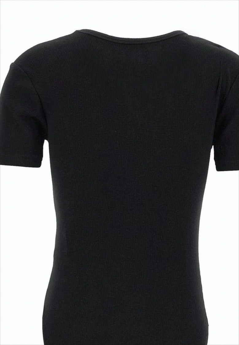 Vivienne Westwood Fitted Ribbed Bodysuit With Minimalist Design And Emblem