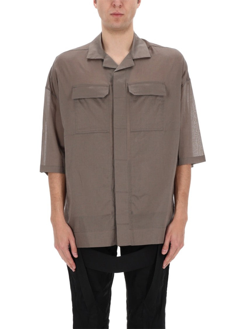 Rick Owens Magnum Tommy Oversized Utilitarian Cotton Shirt