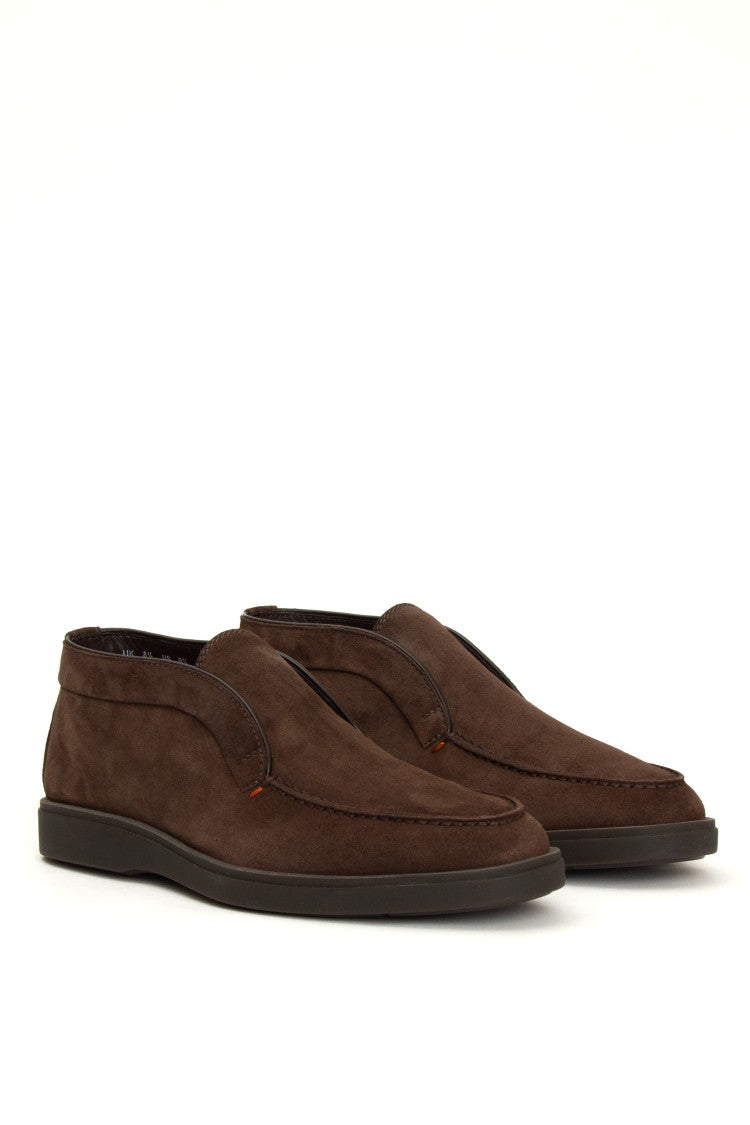 Santoni Suede Polacchino Boots