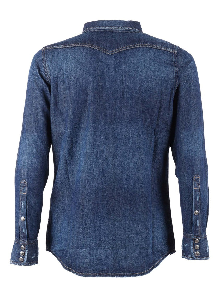 Diesel D-Vega Distressed Denim Shirt